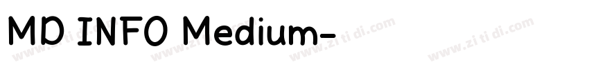 MD INFO Medium字体转换